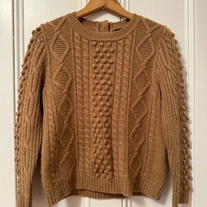 J. Crew Camel Cable Knit Sweater